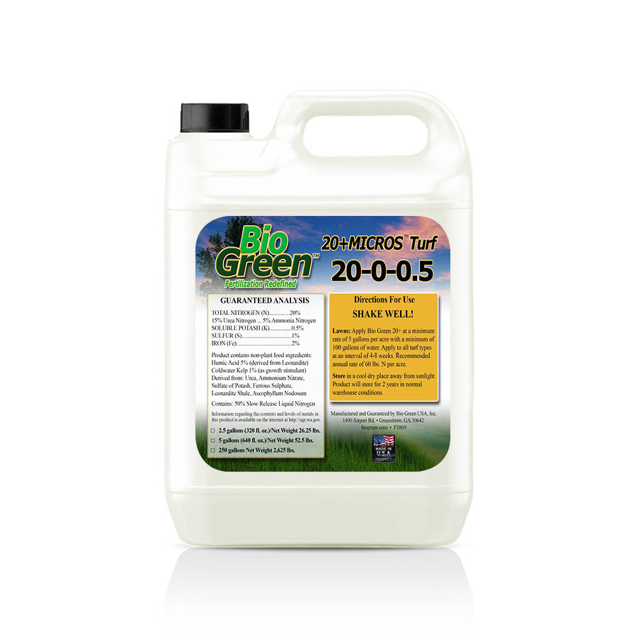 Bio Green® 20+MICROS Turf™ Lawn Fertilizer 20-0-1 | Bio Green® Lawn ...